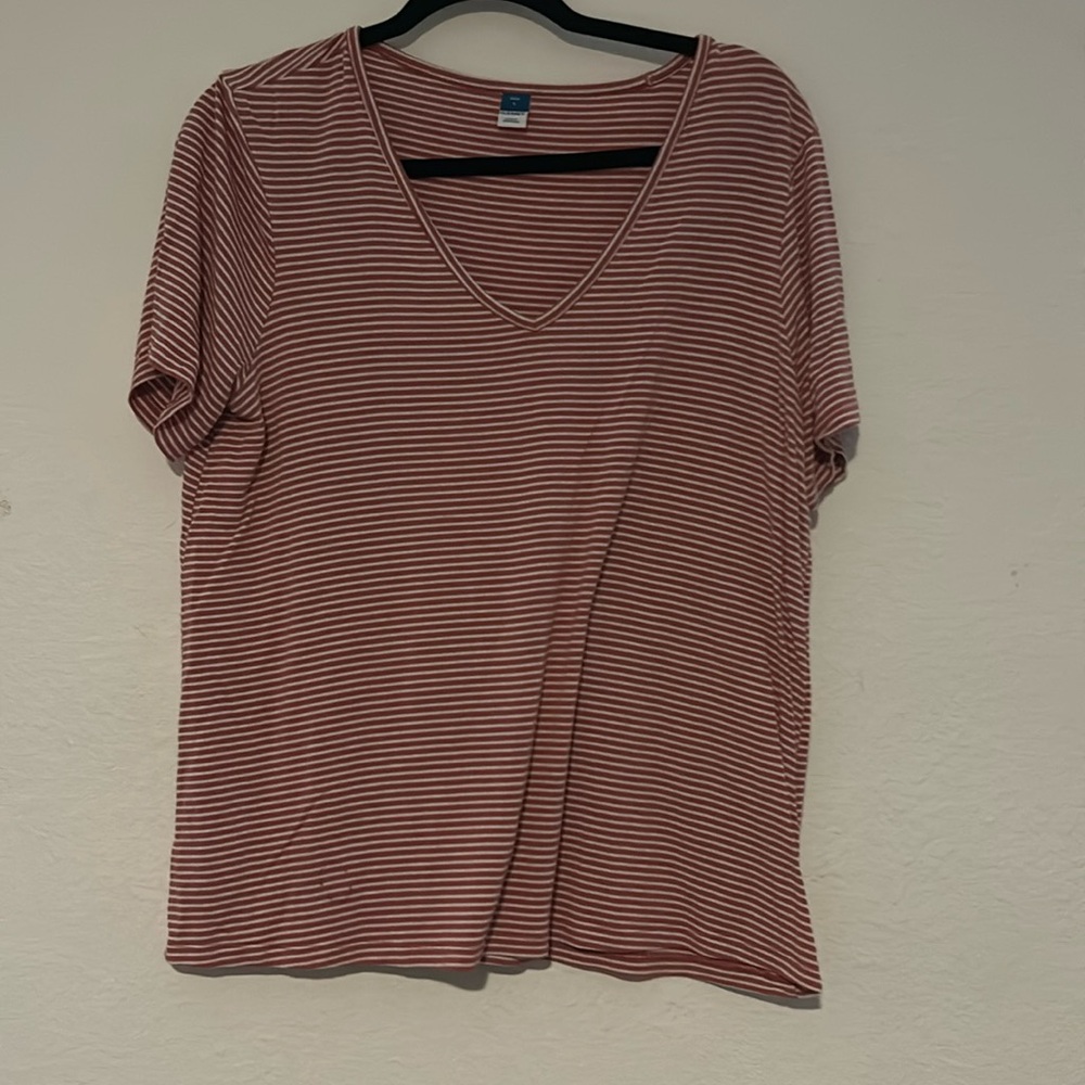 Striped v neck shirt